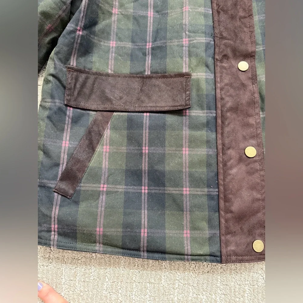 NVLT Anthropologie Waxed - Cotton Plaid Women's Jacket - Picture 6 of 14